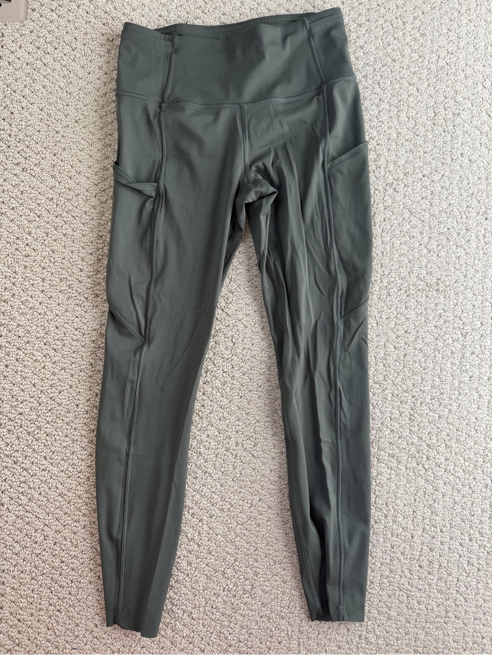 lululemon athletica Dark Olive Green High-Rise Leggings with Side Pockets